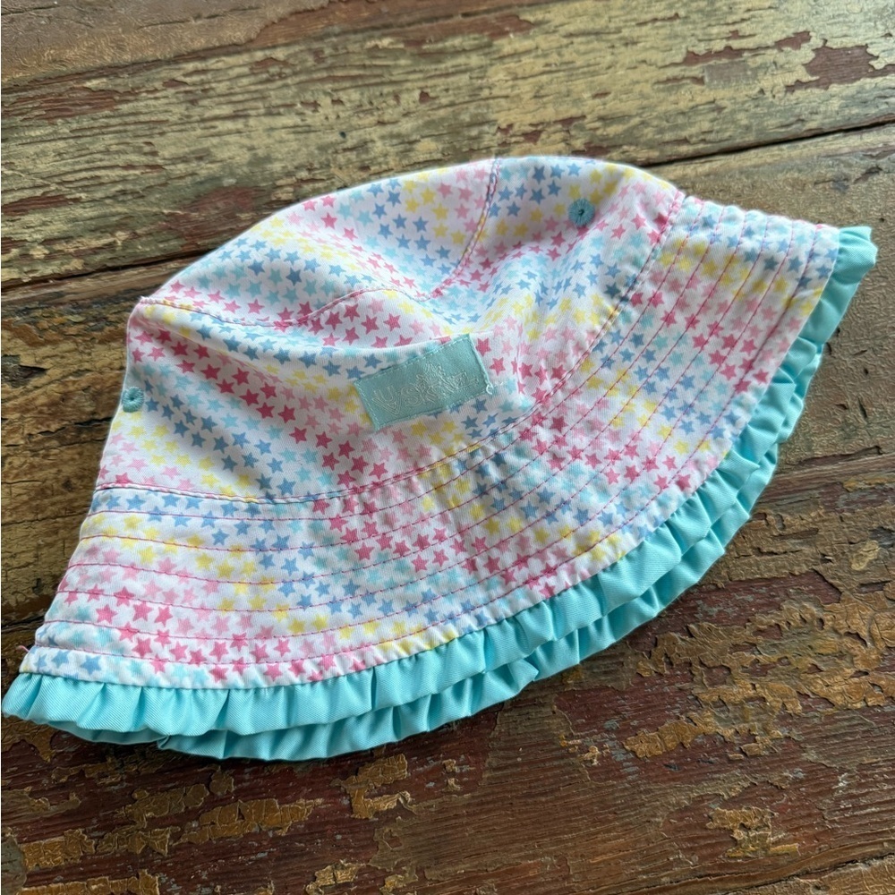 UV Skinz Reversible SPF 50+ Colorful Star Pattern and Unicorn Kids Bucket Hat 2T
